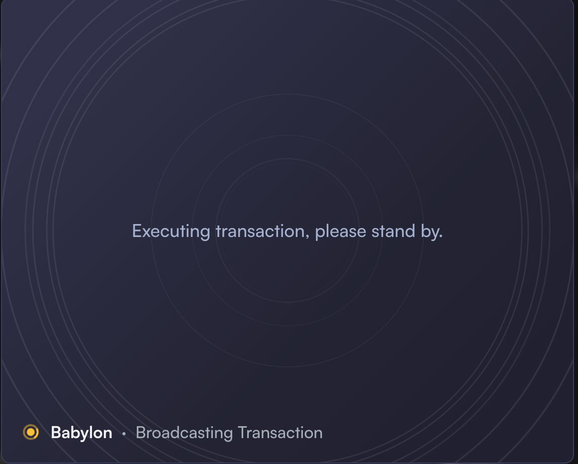 BABY Staking via Mintscan Step 7