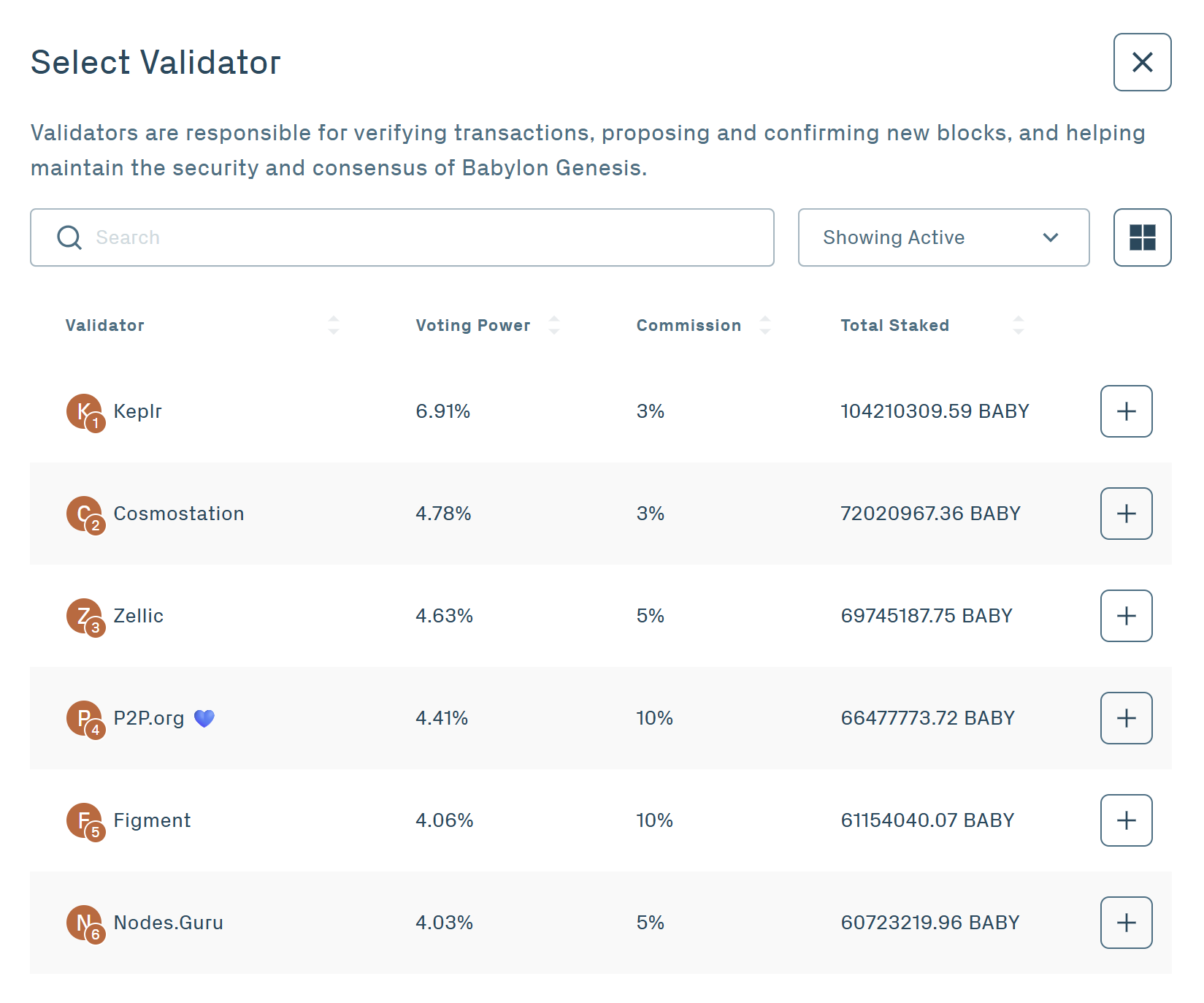 BABY Staking via Web Step 4.2
