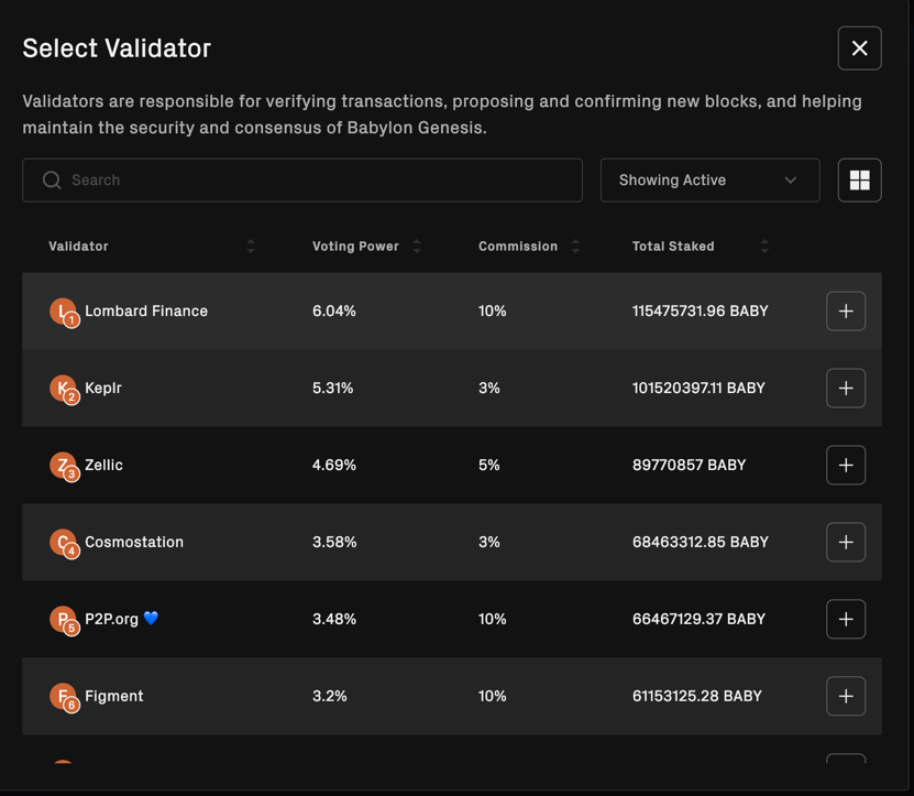 BABY Staking via Web Step 4.2