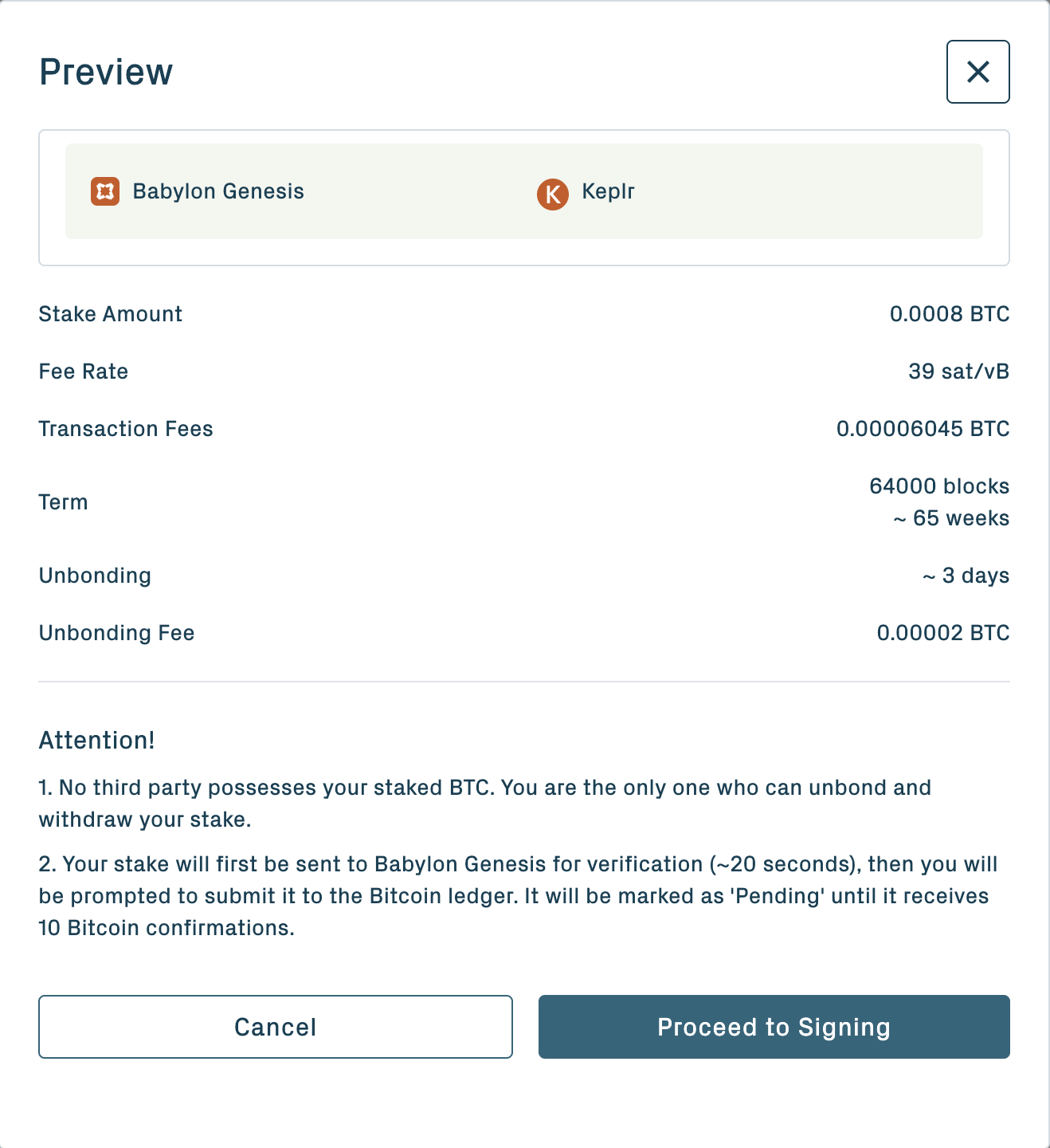Babylon Staking Web App